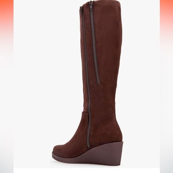 Aerosoles Binocular Knee High Boot Java Faux suede size 9wide NWT in box - Picture 3 of 12